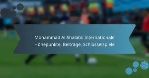 Mohammad Al-Shalabi: Internationale Höhepunkte, Beiträge, Schlüsselspiele